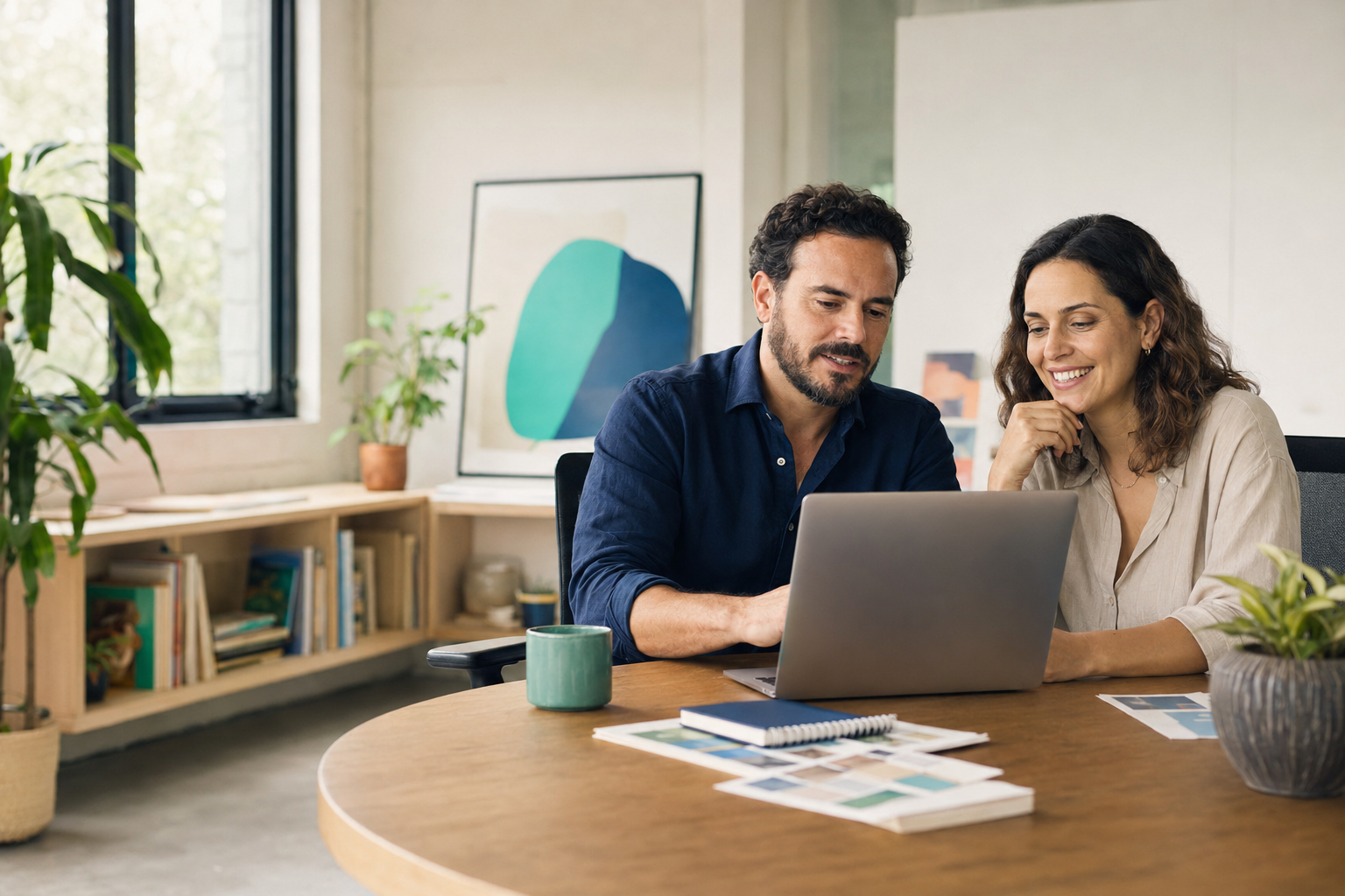Especialista digital e empreendedora desenvolvendo uma solução juntos